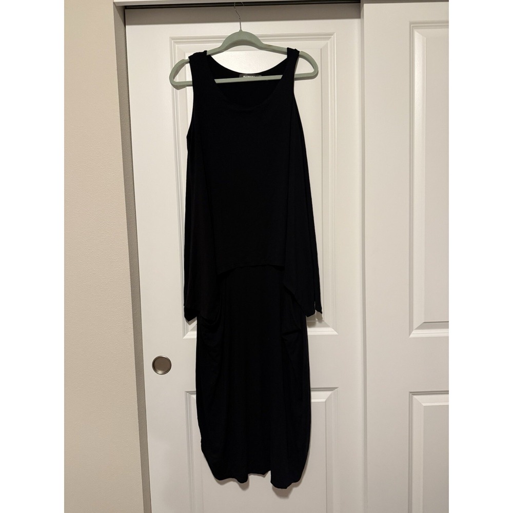 alembika dress Black Sleeveless Maxi Midi Size 5 US 10-12 Loganlook‎ Minimalist